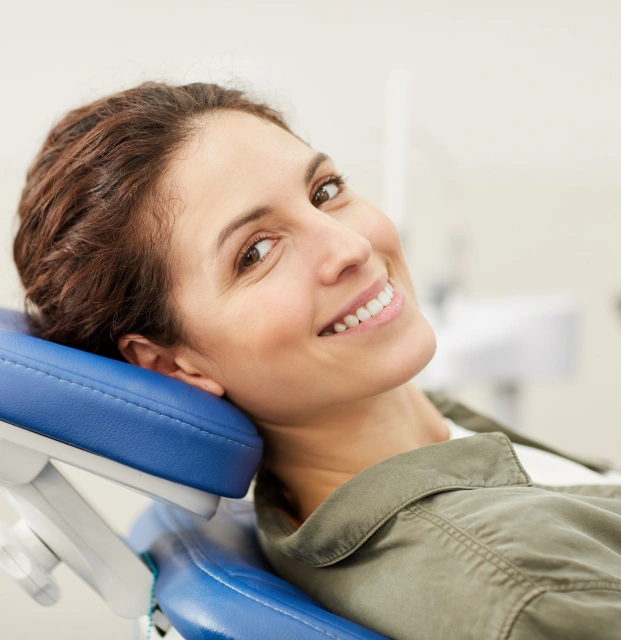 New patient relaxing during a dental visit at Newark Smiles Dental